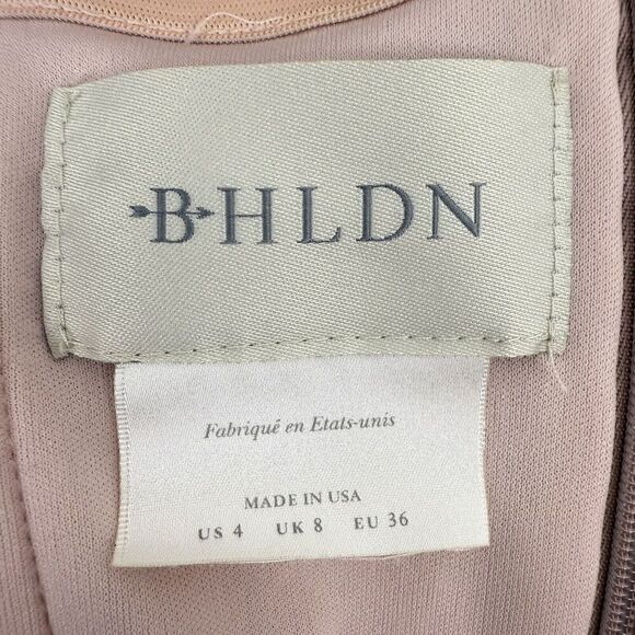 Anthropologie BHLDN Fawn Velvet Maxi Dress Size 4 Rose Pink Off Shoulder Wedding - Picture 11 of 16